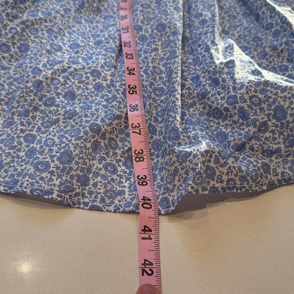 J. Crew Liberty Blue Floral Midi Dress, Size XL Tall - Picture 9 of 13